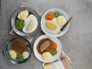 Texture-modified meal presentation for residents with dysphagia